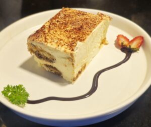 Decadent chocolate brownie from a women’s bakery in Rwanda