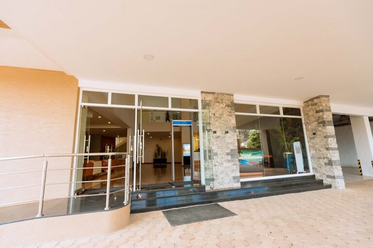 Luxury spa hotel in Kigali exterior view at The Hut Hotel