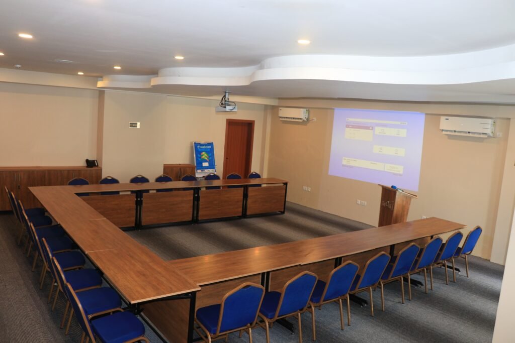 Conference room at The Hut Hotel, Kigali