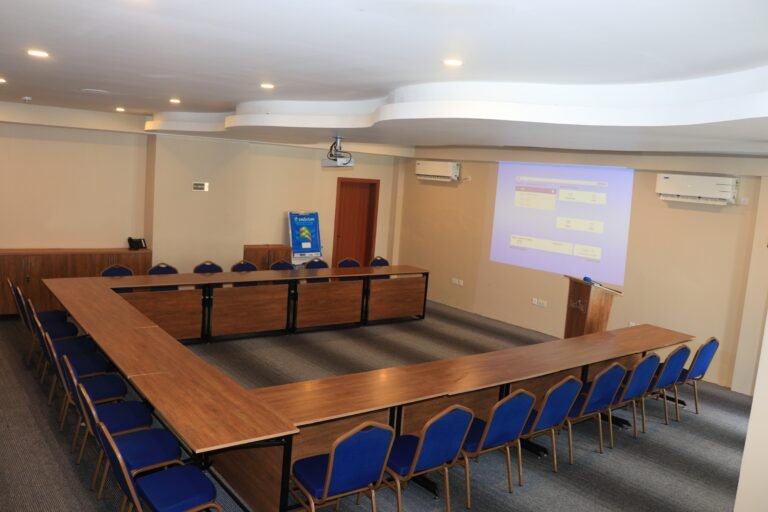 Conference room at The Hut Hotel, Kigali
