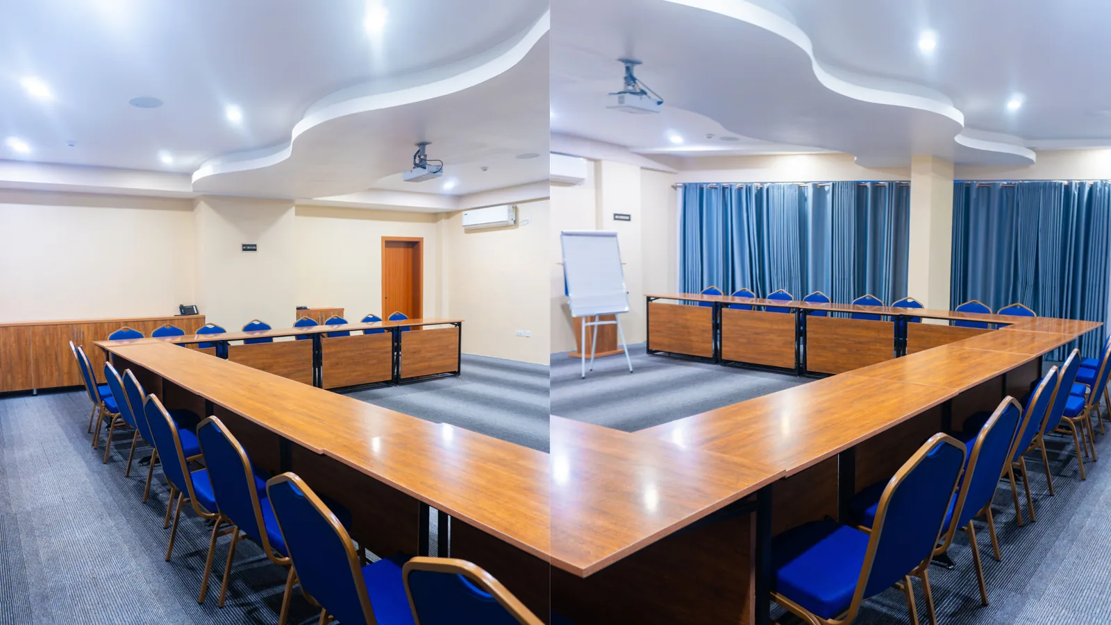 Conference room at The Hut Hotel, near the Kigali Convention Centre