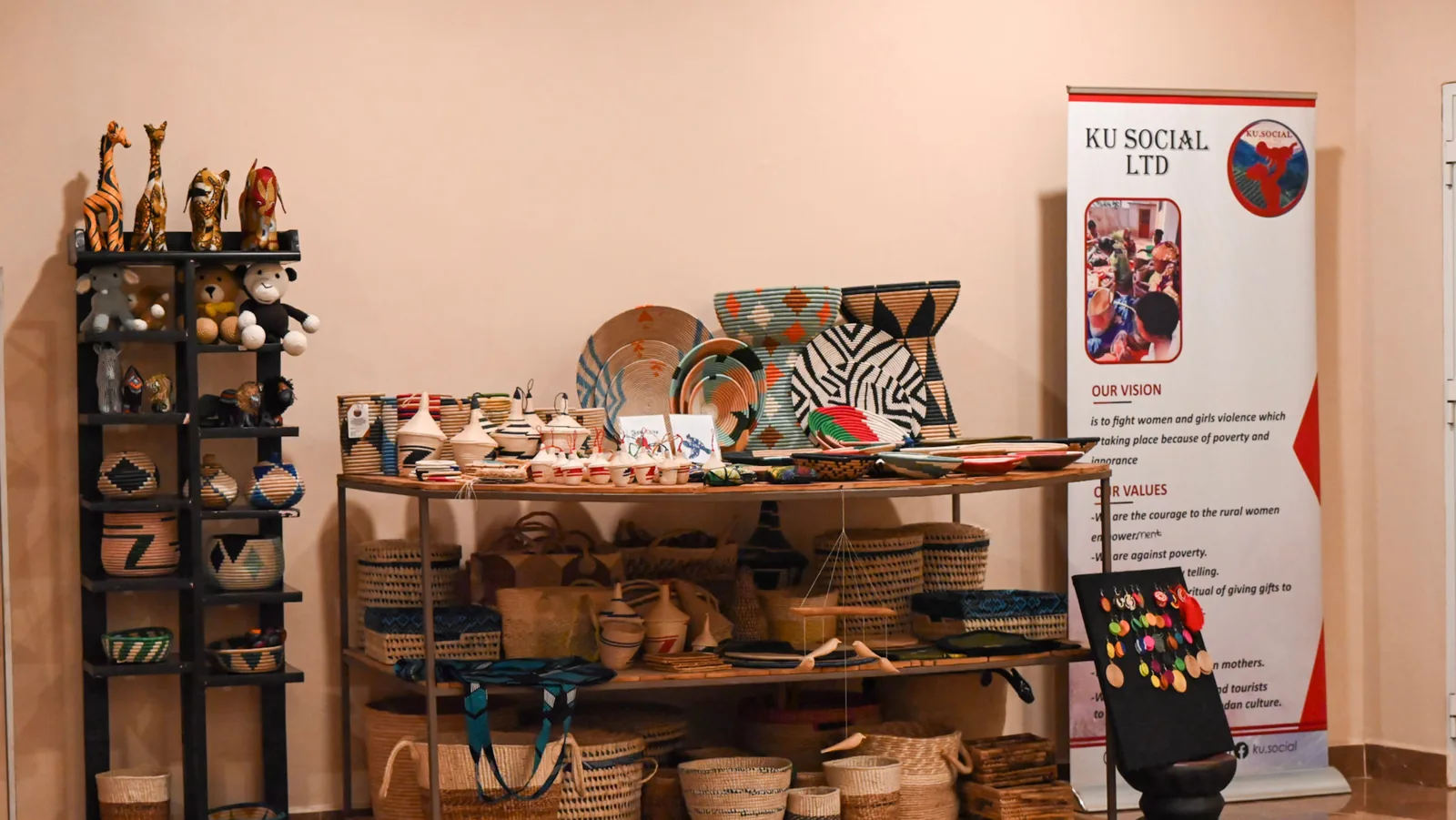 Craft shop at The Hut Hotel, Kigali